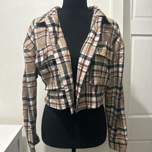 Plaid Cropped Jacket